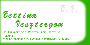 bettina vesztergom business card